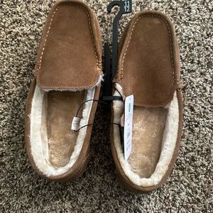 George Tan Suede Loafers with Plush Lining